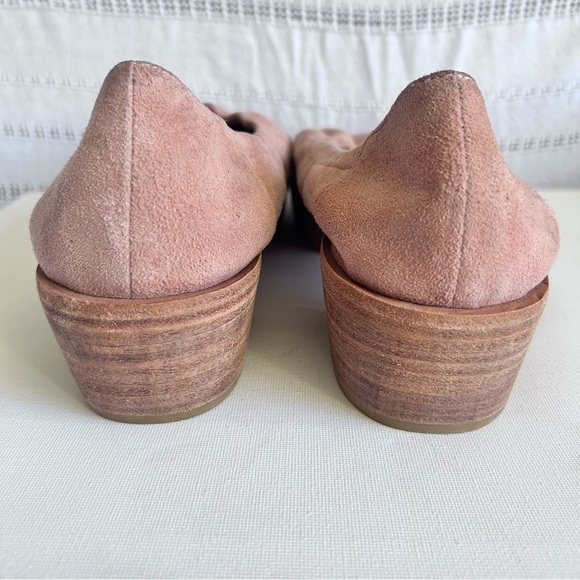 Beklina Aya Platform Fish Paste Slip On Suede Block Heel Women's Size 8 - Picture 12 of 16